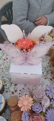 Composition papillon floral