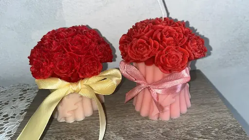 BOUGIE BOUQUET DE ROSE